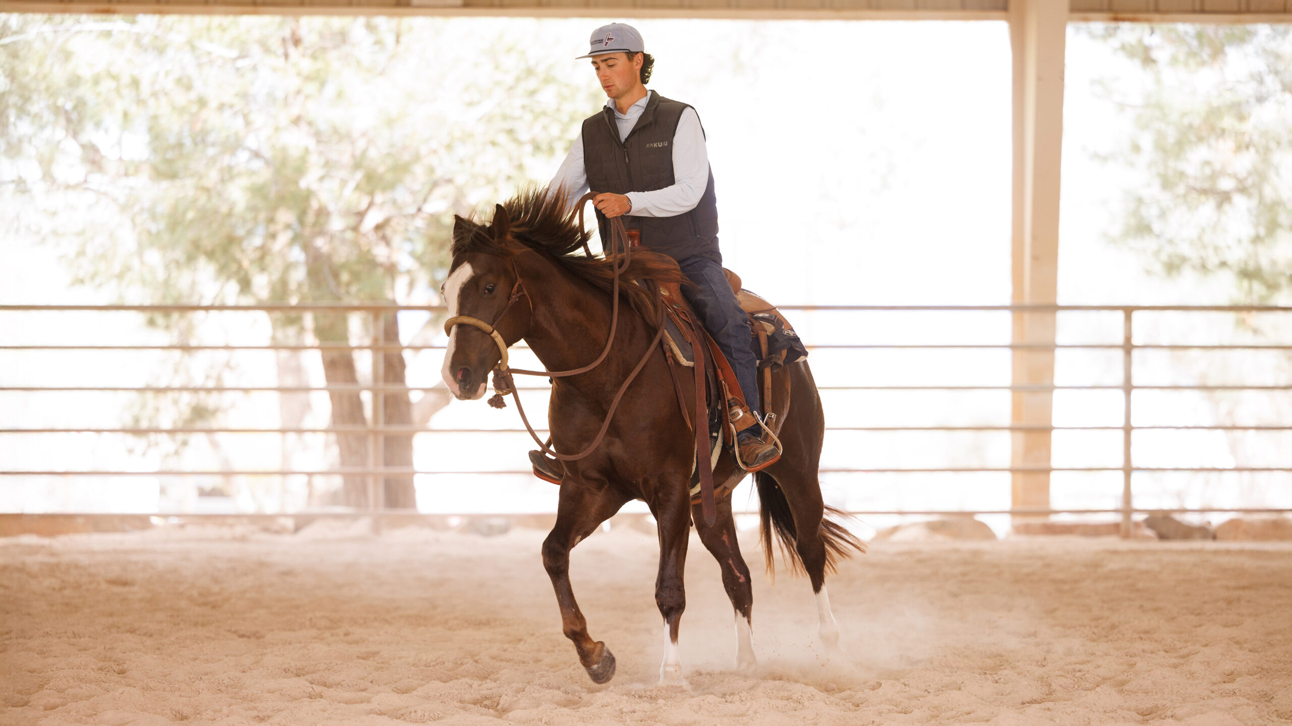 Riding a flighty 2 year old