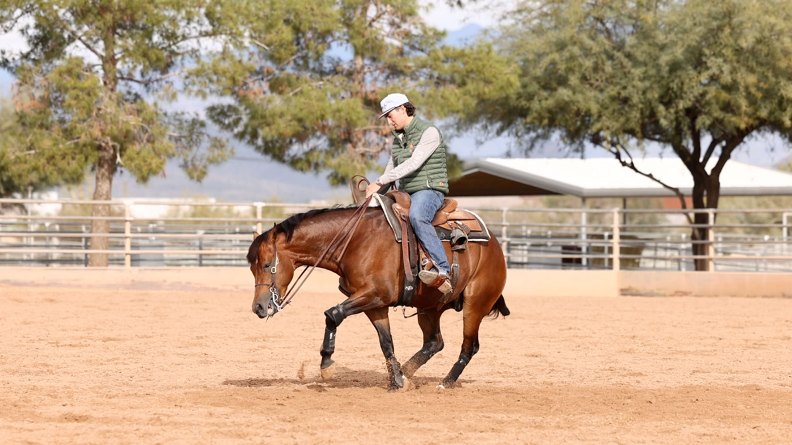 Turning a horse that likes to rock back to the outside and is more lazy